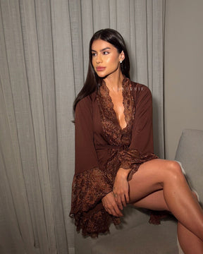 Conjunto Noix Royale - Camisola + Robe e Calcinha