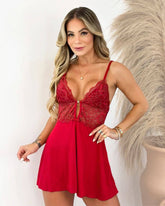 Conjunto Imperial Rouge Camisola e Calcinha