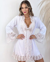 Conjunto Delina La.Rosée Royale Camisola, Robe e Calcinha