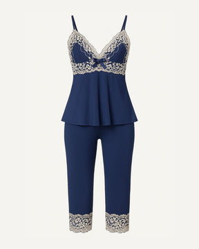 Conjunto Pijama Armani - Slip Dress em Renda & Calça Longa