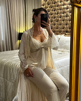 Conjunto Pijama J’adore - Slip Dress em Renda & Calça Longa