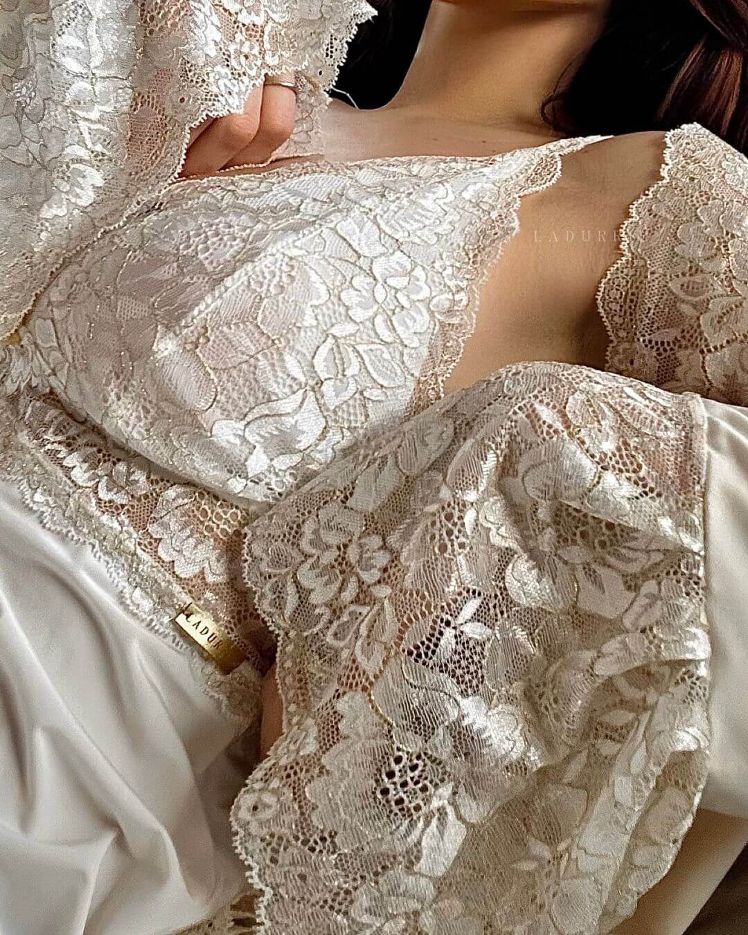 Conjunto Pijama J’adore - Slip Top em Renda & Calça Longa