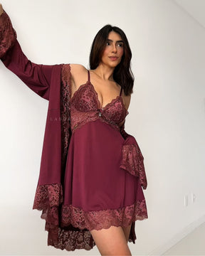 Conjunto Château Margaux - Camisola + Robe e Calcinha