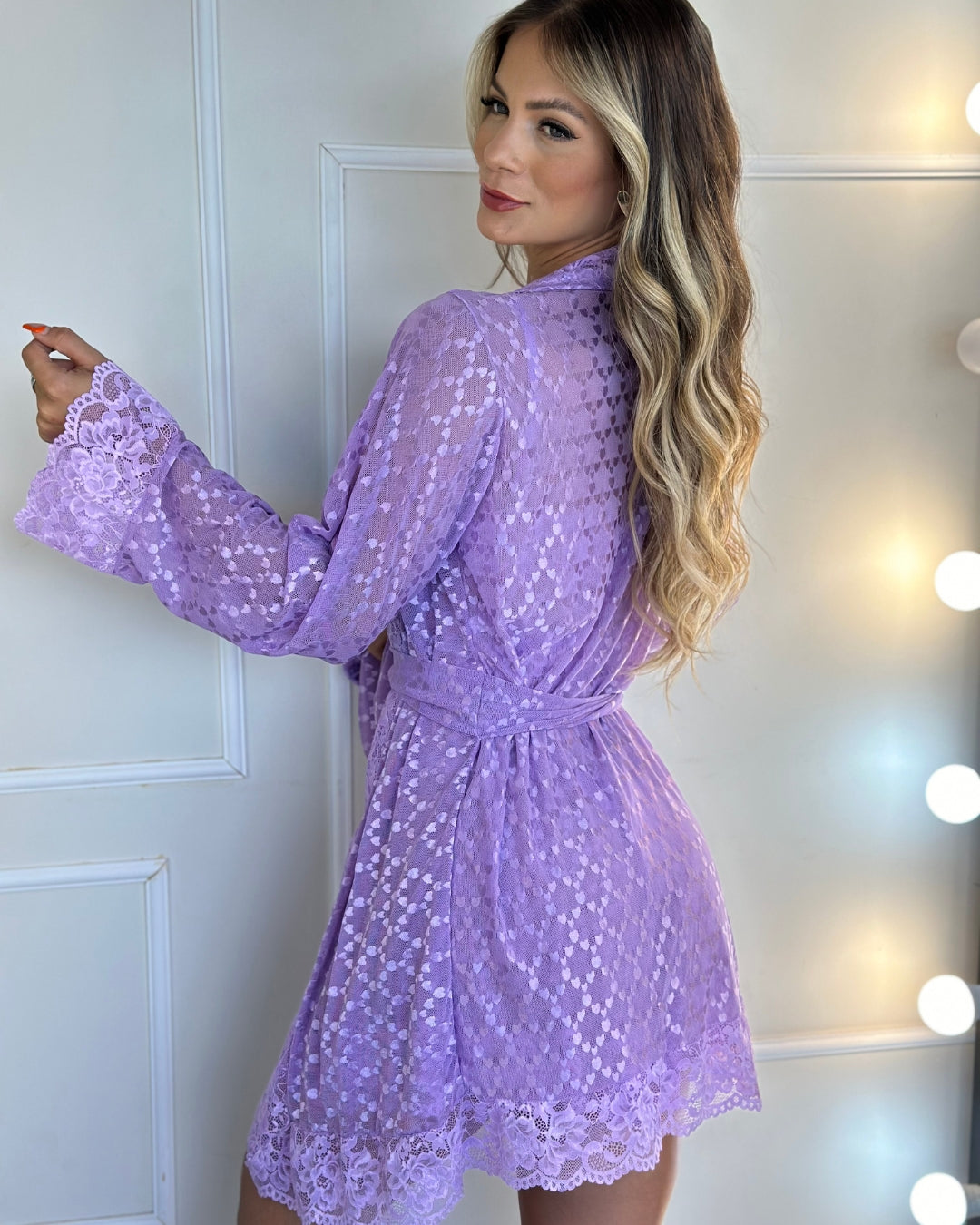 Conjunto Butterfly - Camisola + Robe e Calcinha