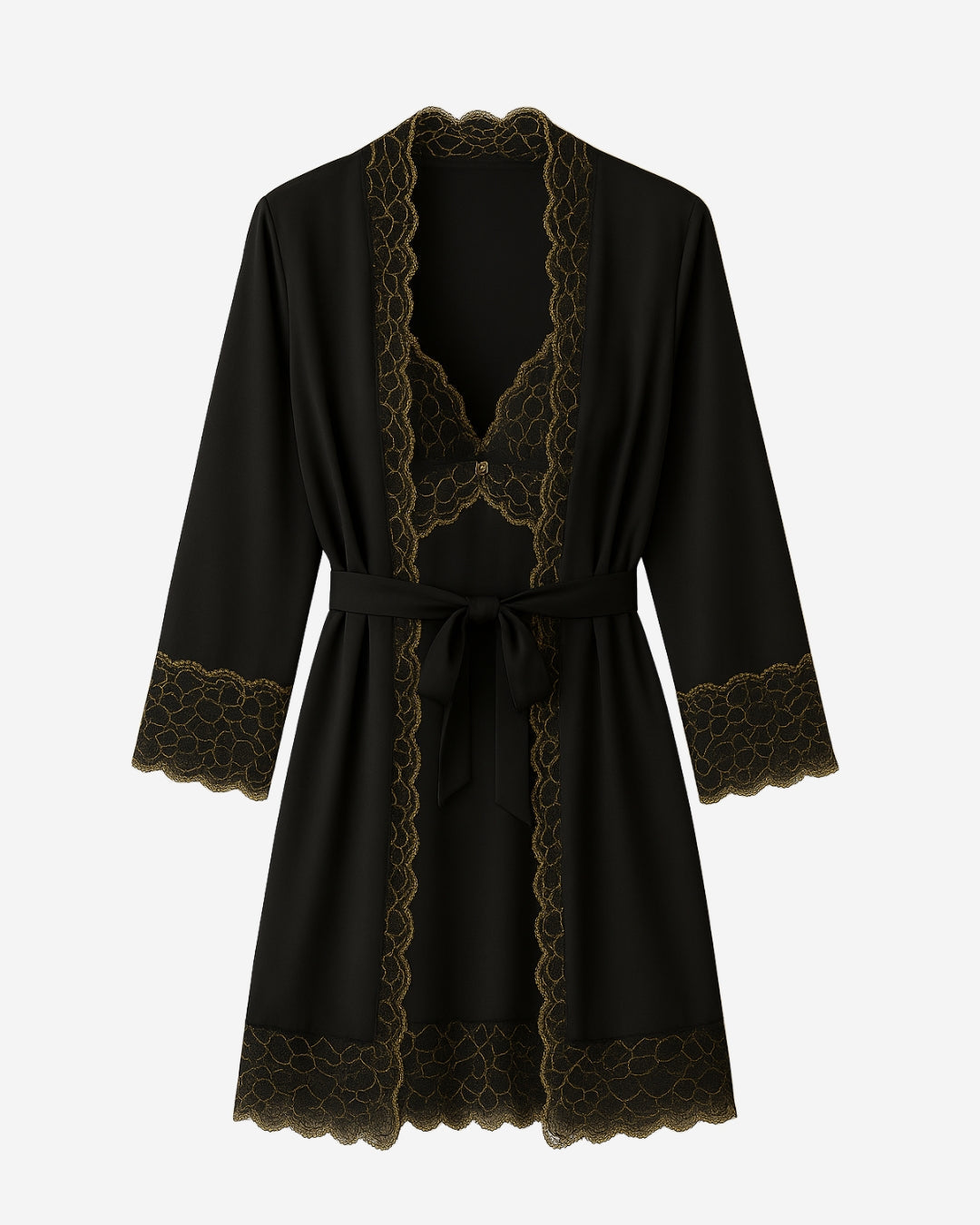 Conjunto Paco Rabanne - Camisola + Robe e Calcinha