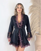 Conjunto La Vie Est Belle - Camisola + Robe e Calcinha